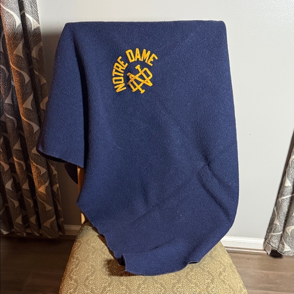 Notre Dame Vintage Wool Stadium Blanket